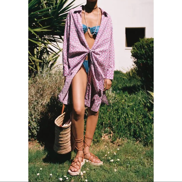 MANGO ~Geometric Print Shirt (NWT) - Picture 3 of 8